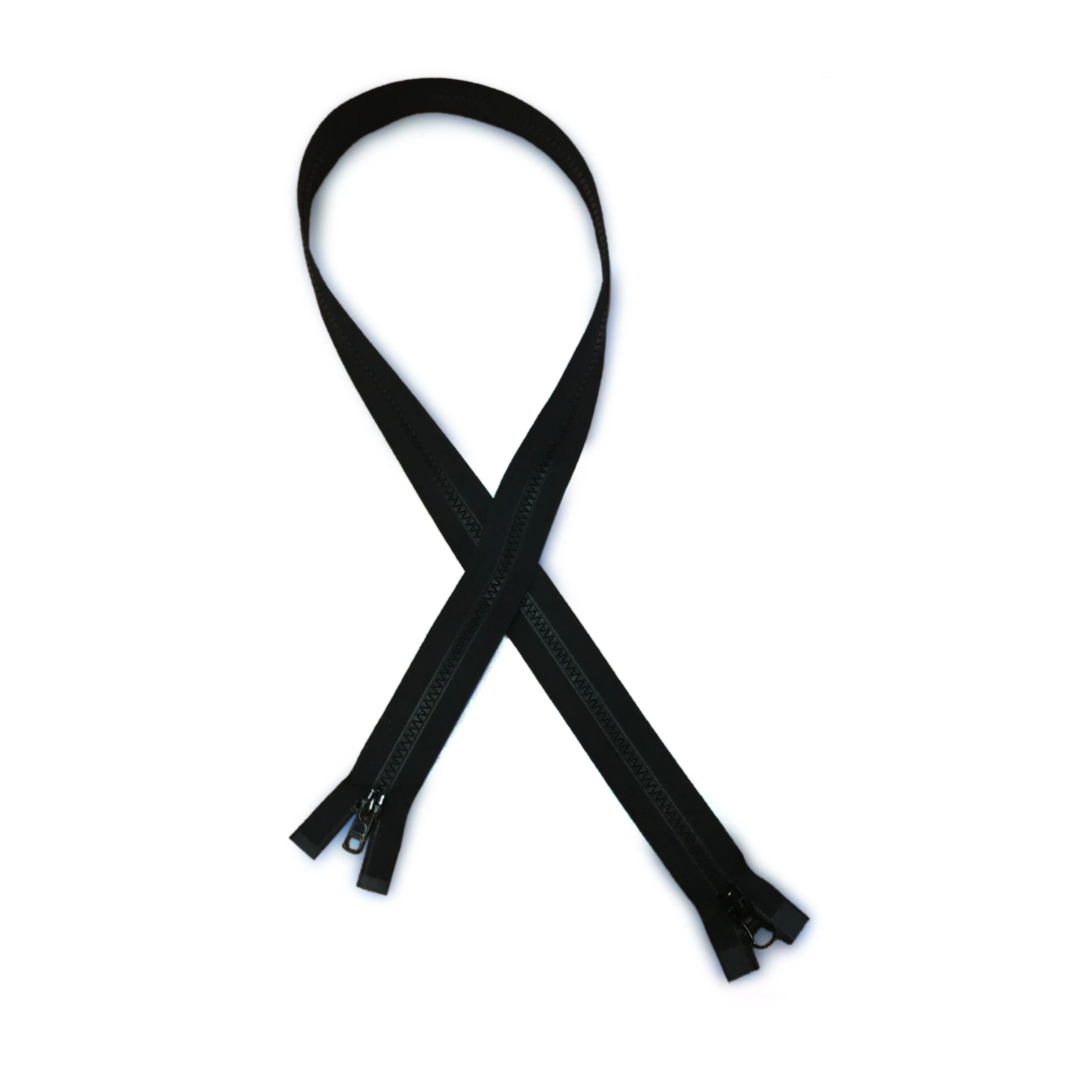 #5C YKK 2-Way Nylon Open Black Zipper 34"-36"