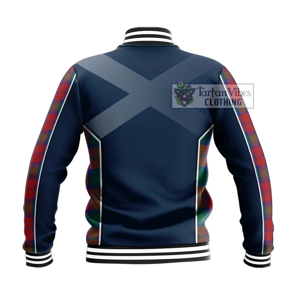 Affleck Tartan Baseball Jacket with Family Crest and Lion Rampant Vibes Sport Style