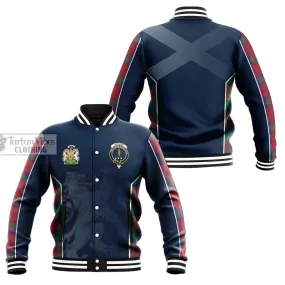 Affleck Tartan Baseball Jacket with Family Crest and Lion Rampant Vibes Sport Style
