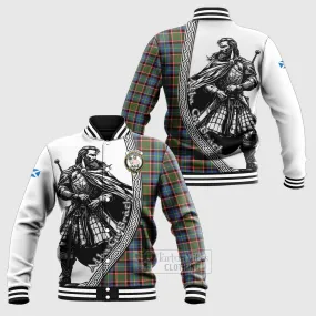 Aikenhead Tartan Clan Crest Baseball Jacket with Highlander Warrior Celtic Style