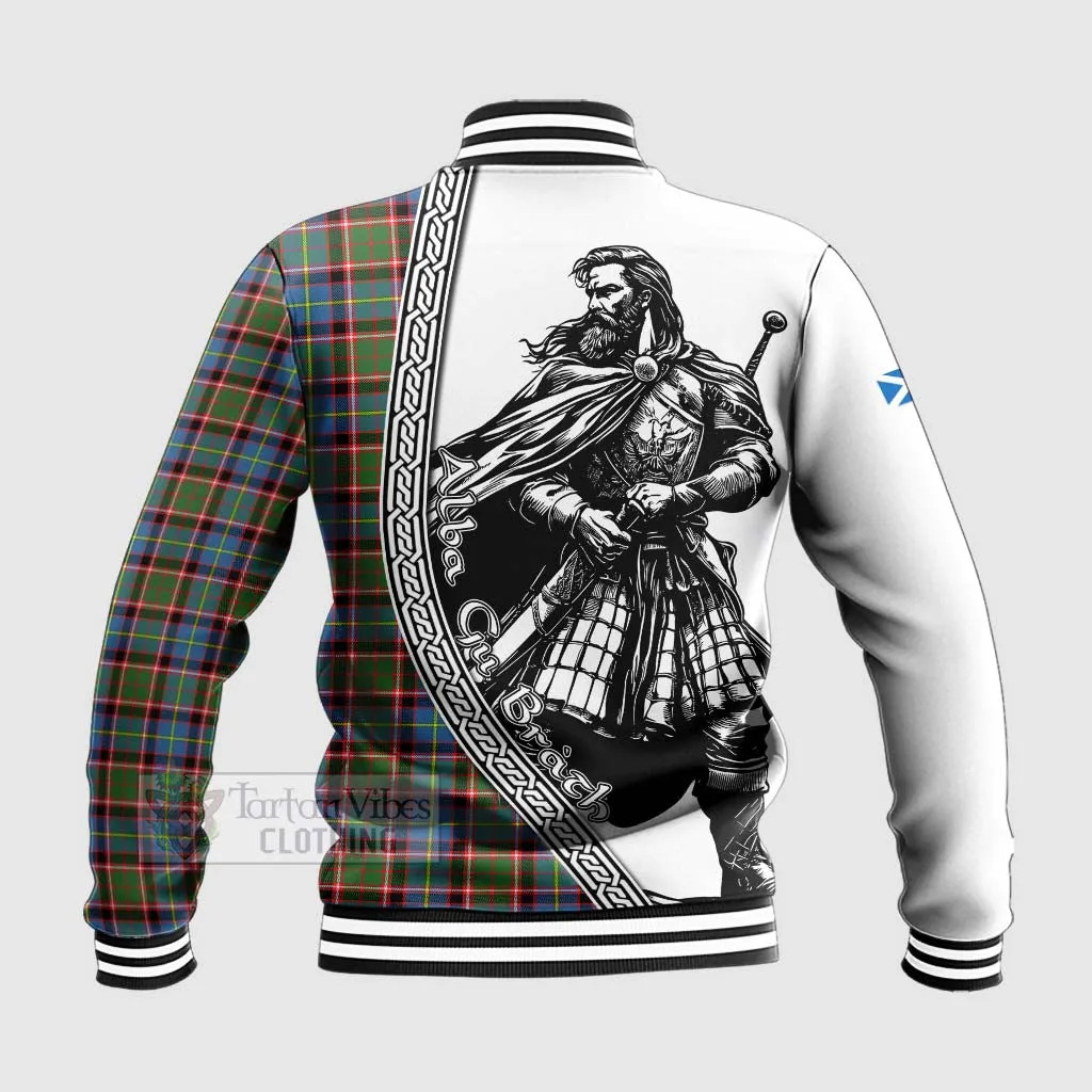 Aikenhead Tartan Clan Crest Baseball Jacket with Highlander Warrior Celtic Style