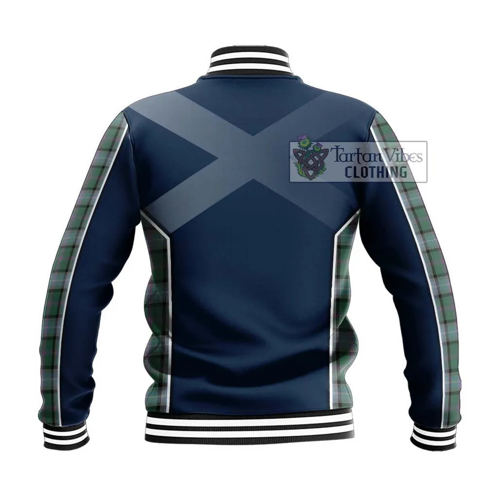 Alexander of Menstry Hunting Tartan Baseball Jacket with Family Crest and Lion Rampant Vibes Sport Style