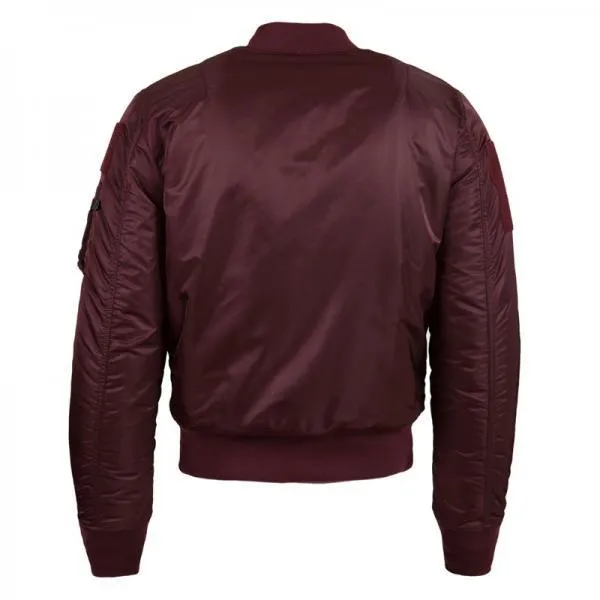 ALPHA INDUSTRIES - Men - MA-1 Flex Slim Jacket - Maroon