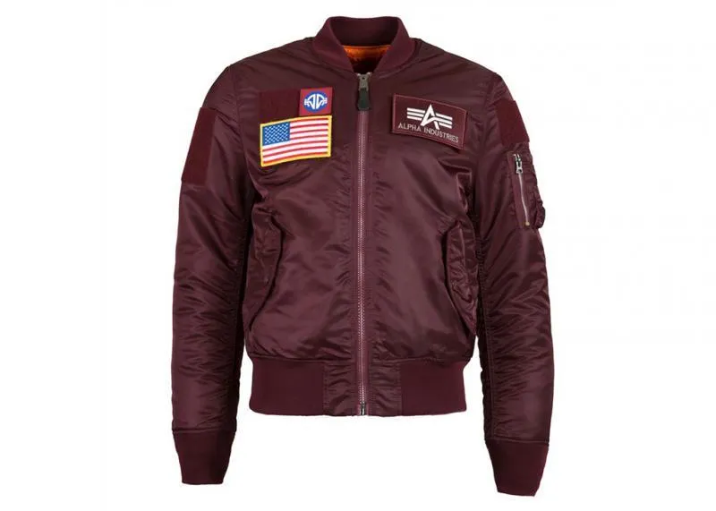 ALPHA INDUSTRIES - Men - MA-1 Flex Slim Jacket - Maroon
