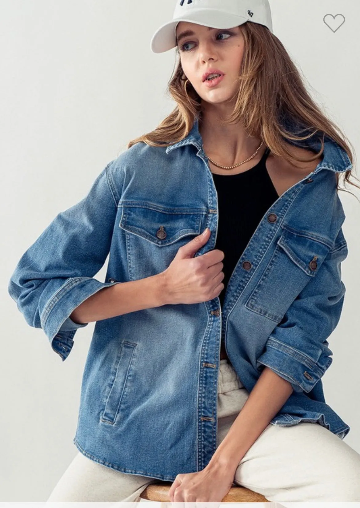 Always About You Denim Oversized Jacket