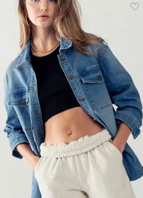 Always About You Denim Oversized Jacket