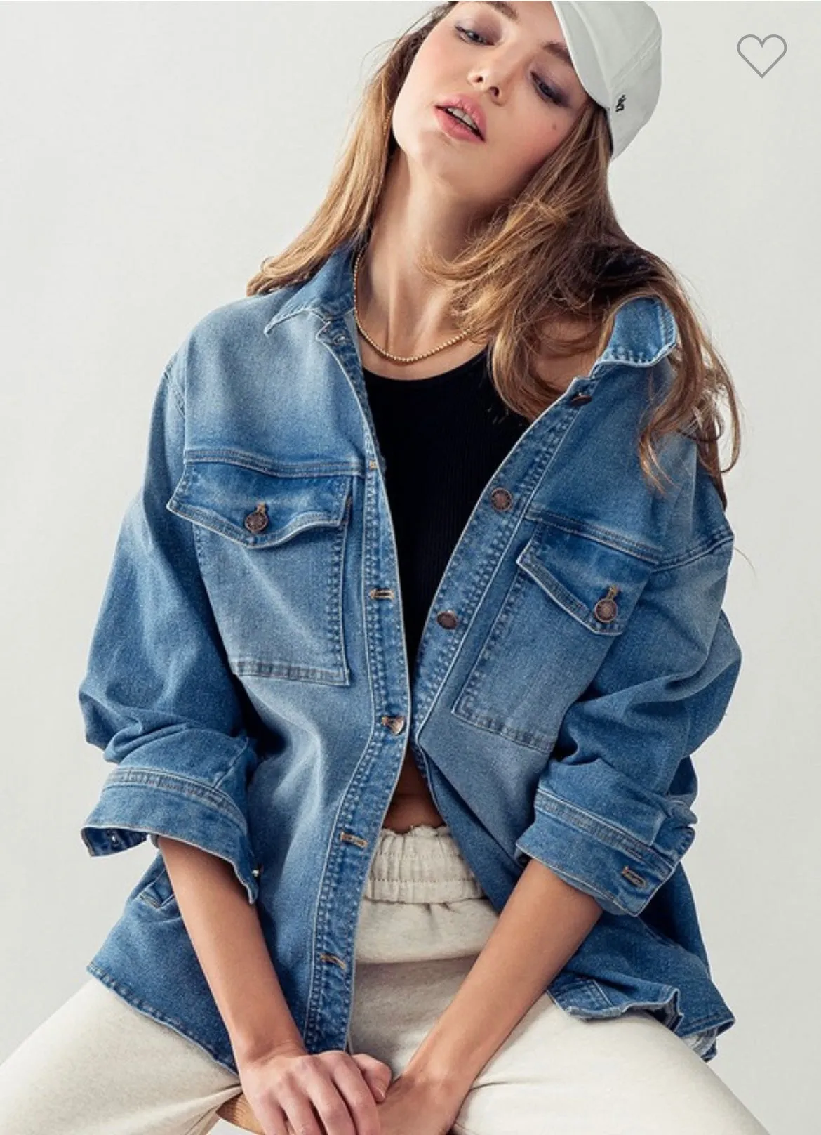 Always About You Denim Oversized Jacket