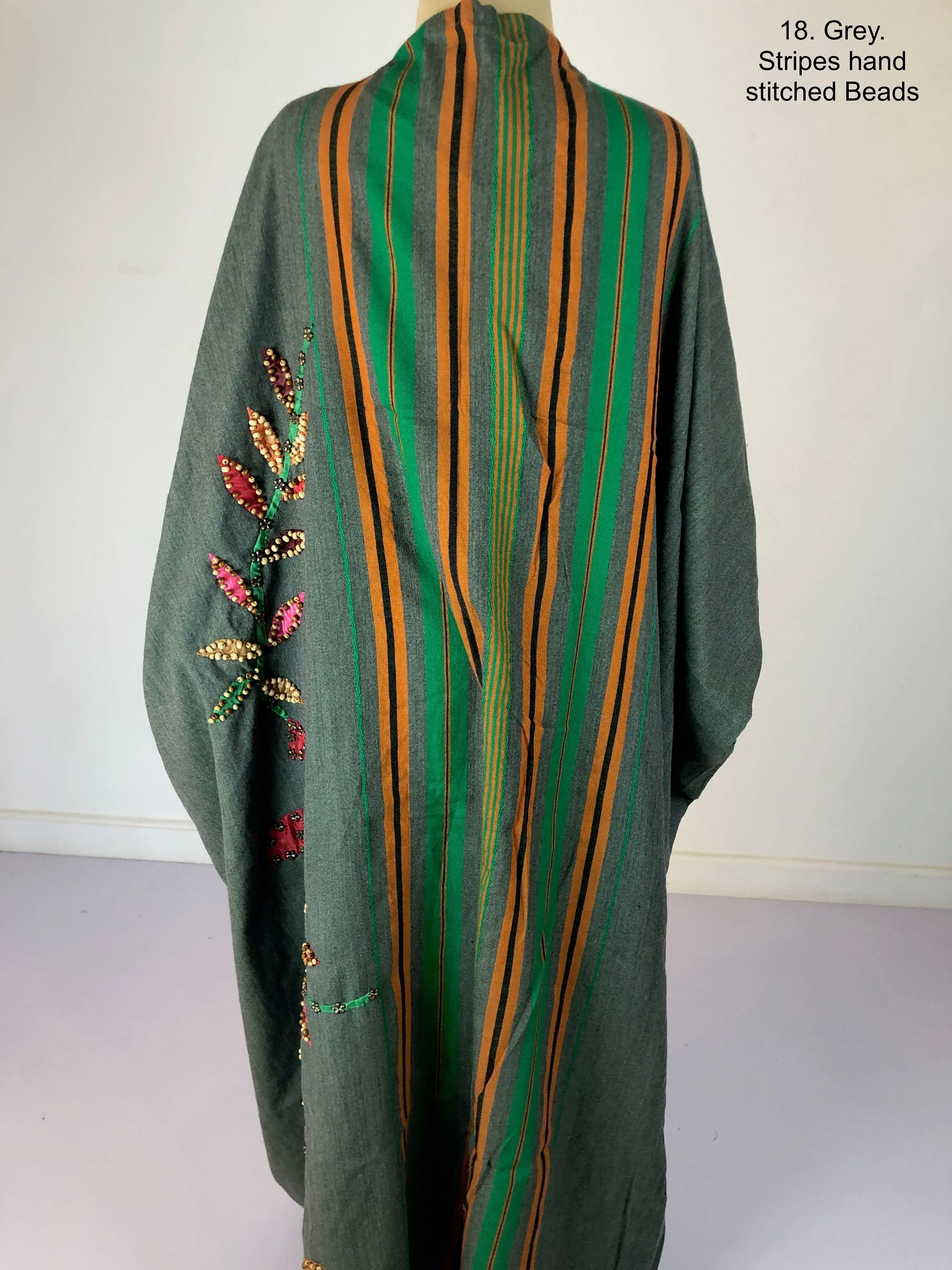 Bohemian Grey Hand loomed Wool Kimono, Oriental Kimono, Hand loomed Kimono, Kimonos, Plus size Kimono, Tribal Kimono, Bohemian Kimono