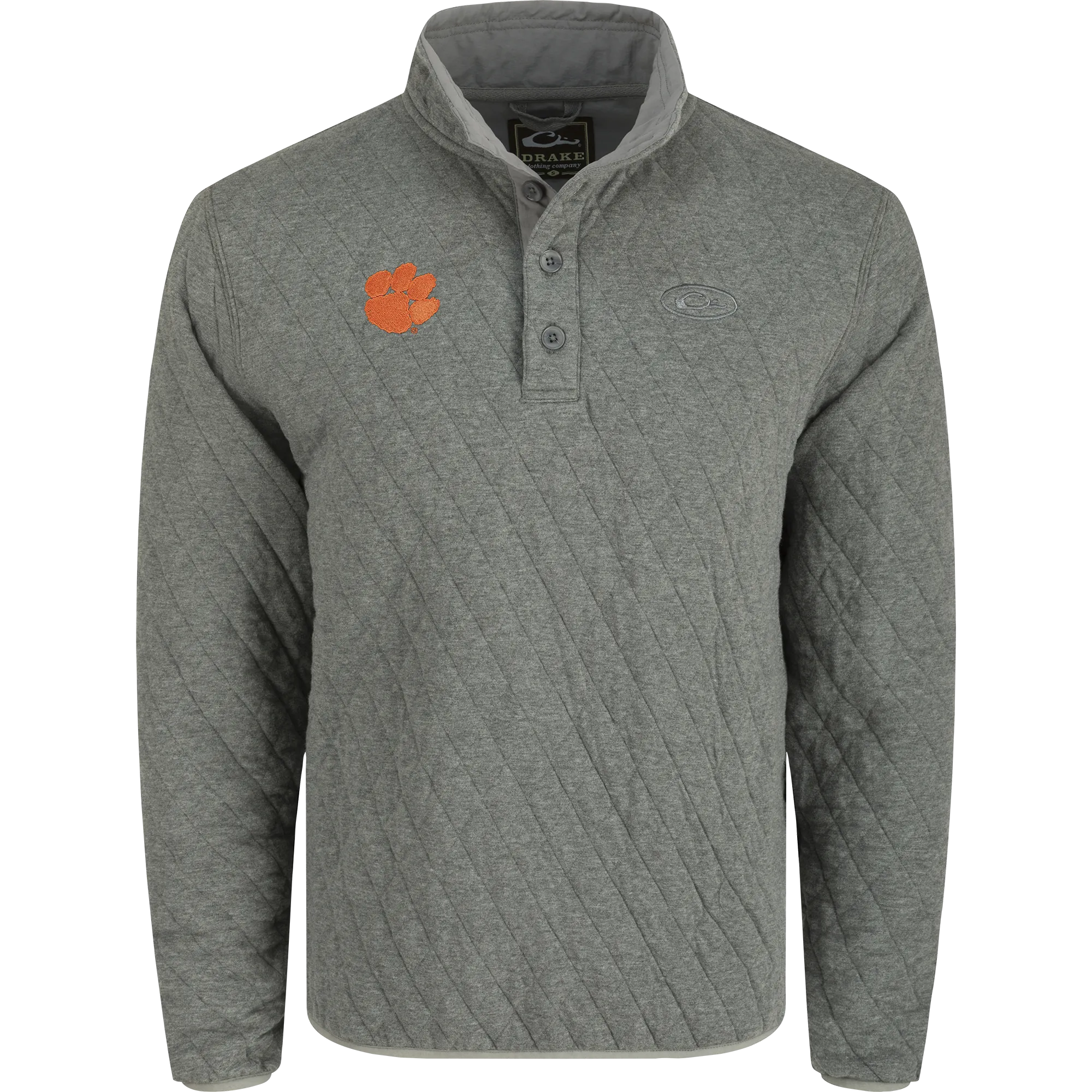 Clemson Delta Quilted 1/4 Snap Sweatshirt