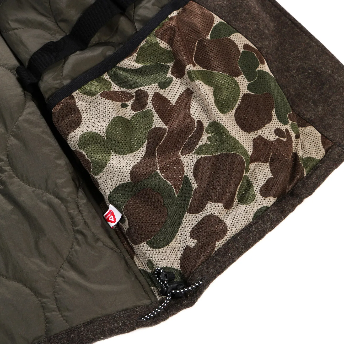 Khaki Insulated Wool Jacket by Comme des Garcons Homme J018