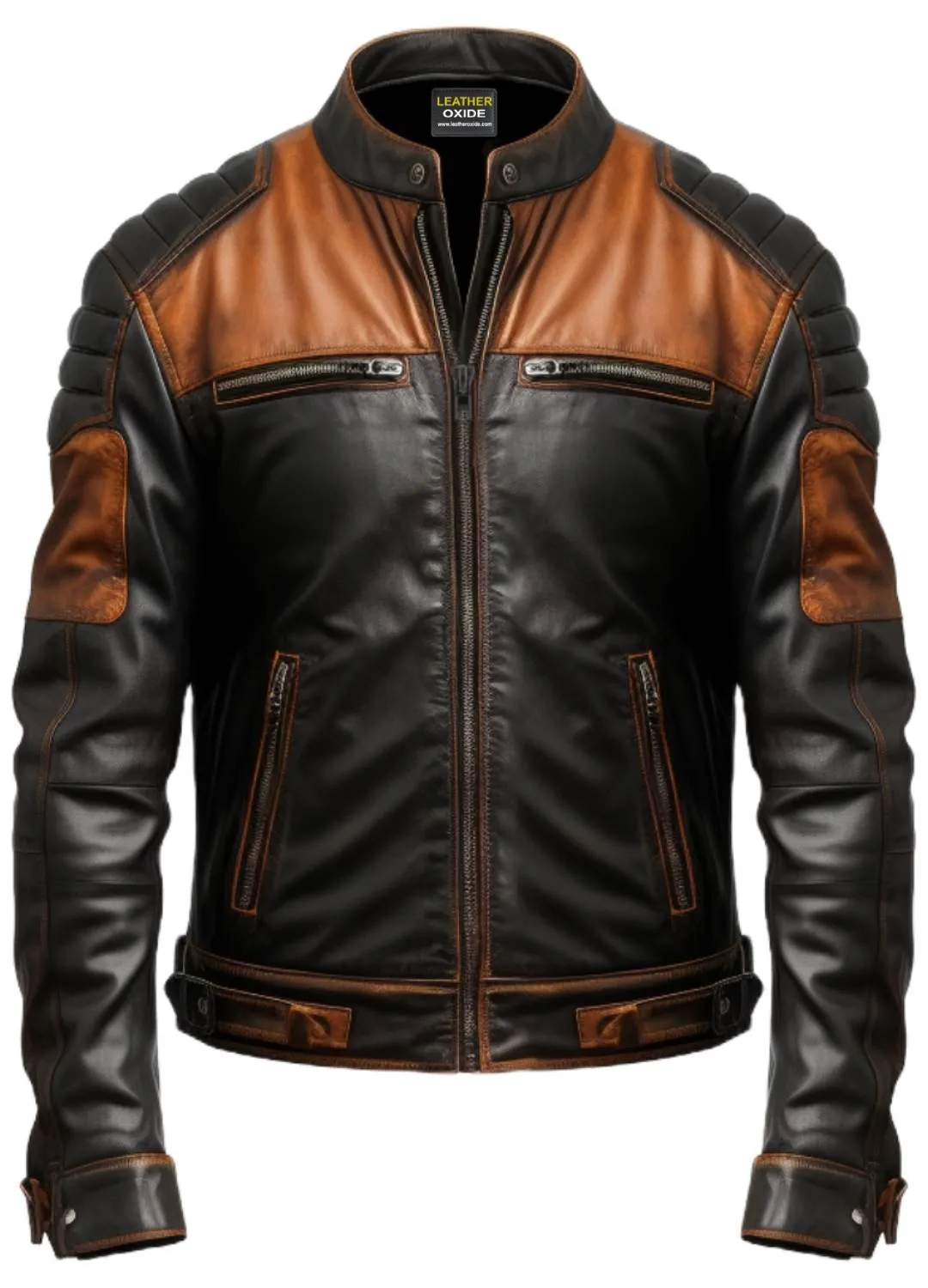 Men Tan Brown Leather Jacket - Jackets for Men