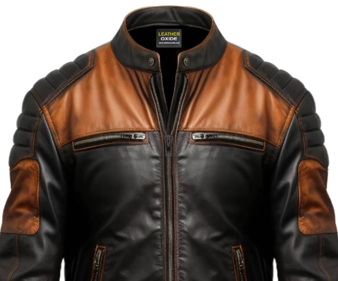Men Tan Brown Leather Jacket - Jackets for Men
