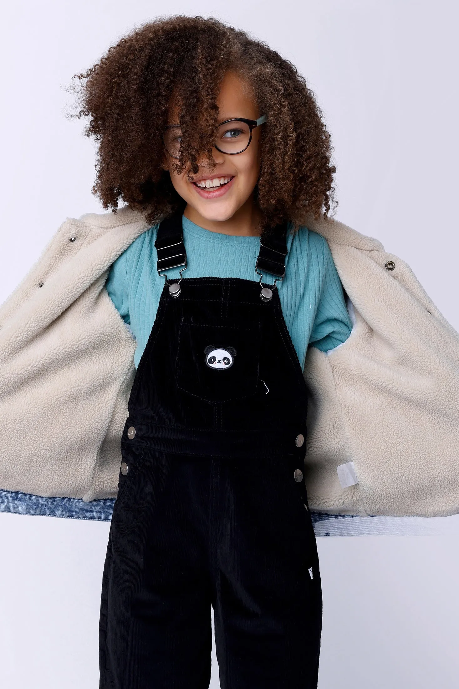 Minti | Happy Face Denim Bomber