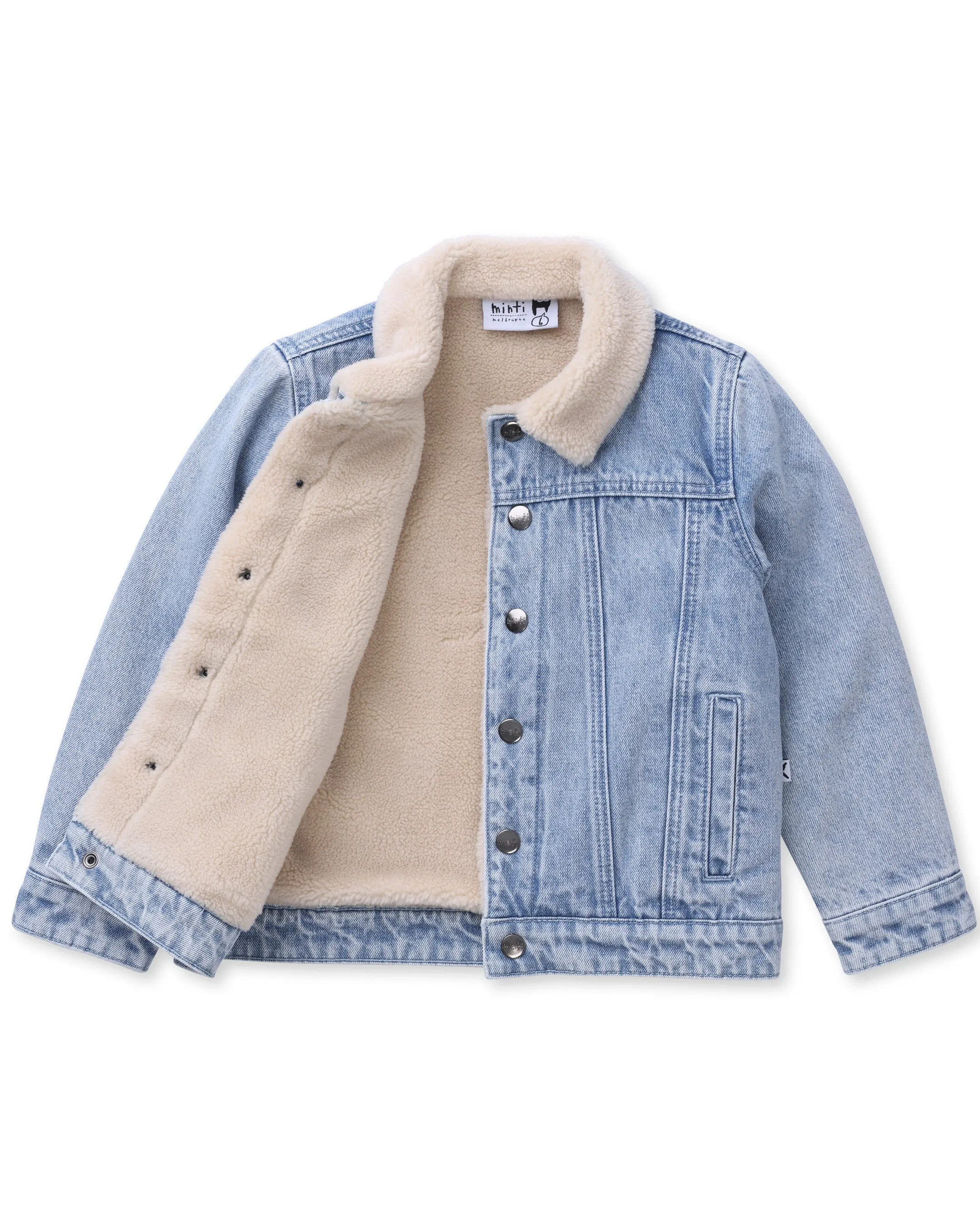 Minti | Happy Face Denim Bomber