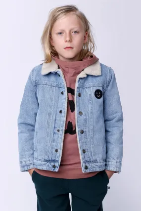Minti | Happy Face Denim Bomber