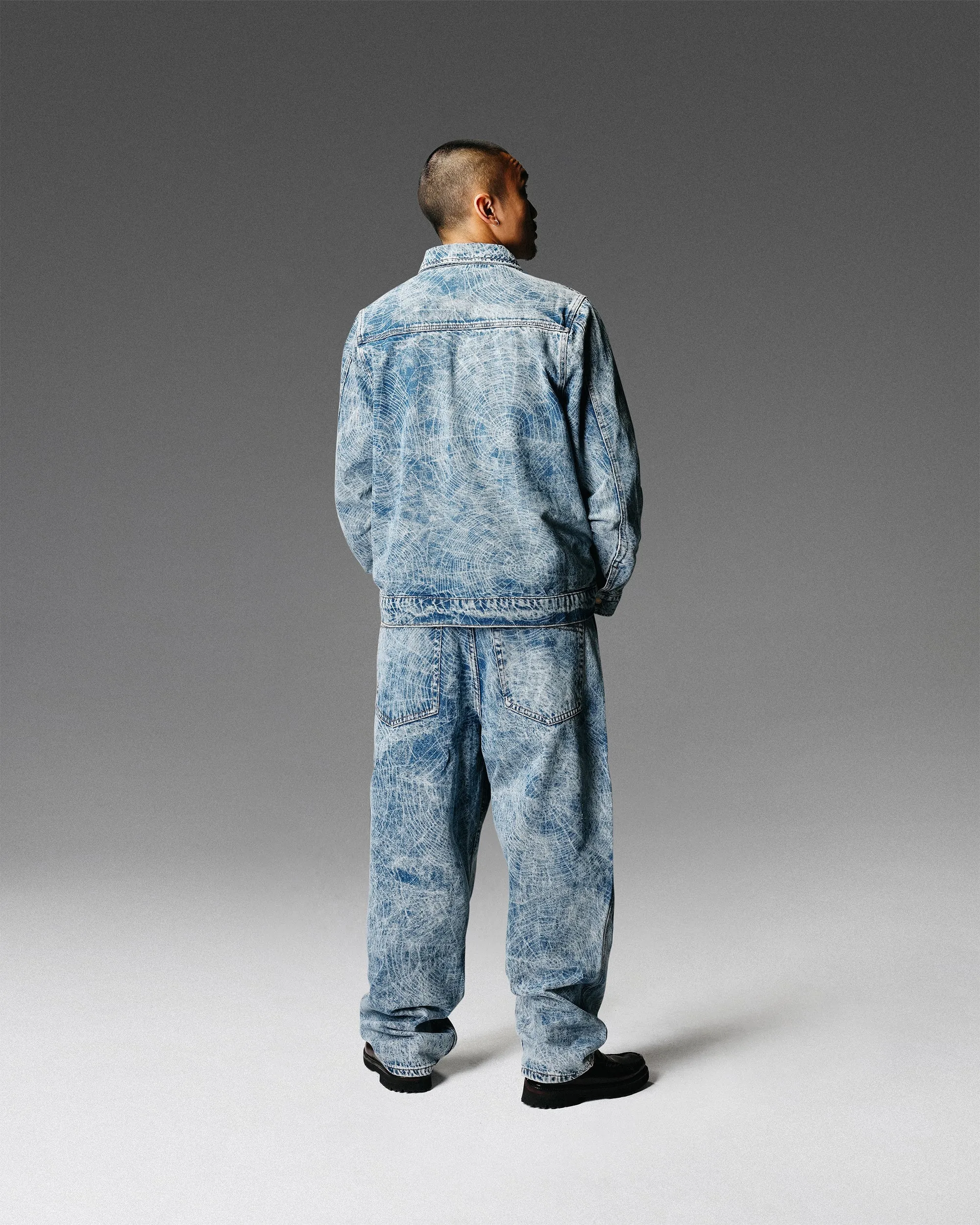 Overdye Web Denim Jacket, Acid Wash Indigo