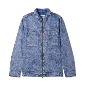 Overdye Web Denim Jacket, Acid Wash Indigo