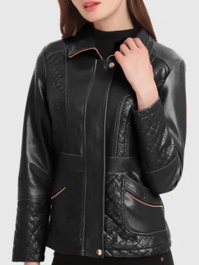 PU Leather Patchwork Thicken Jackets