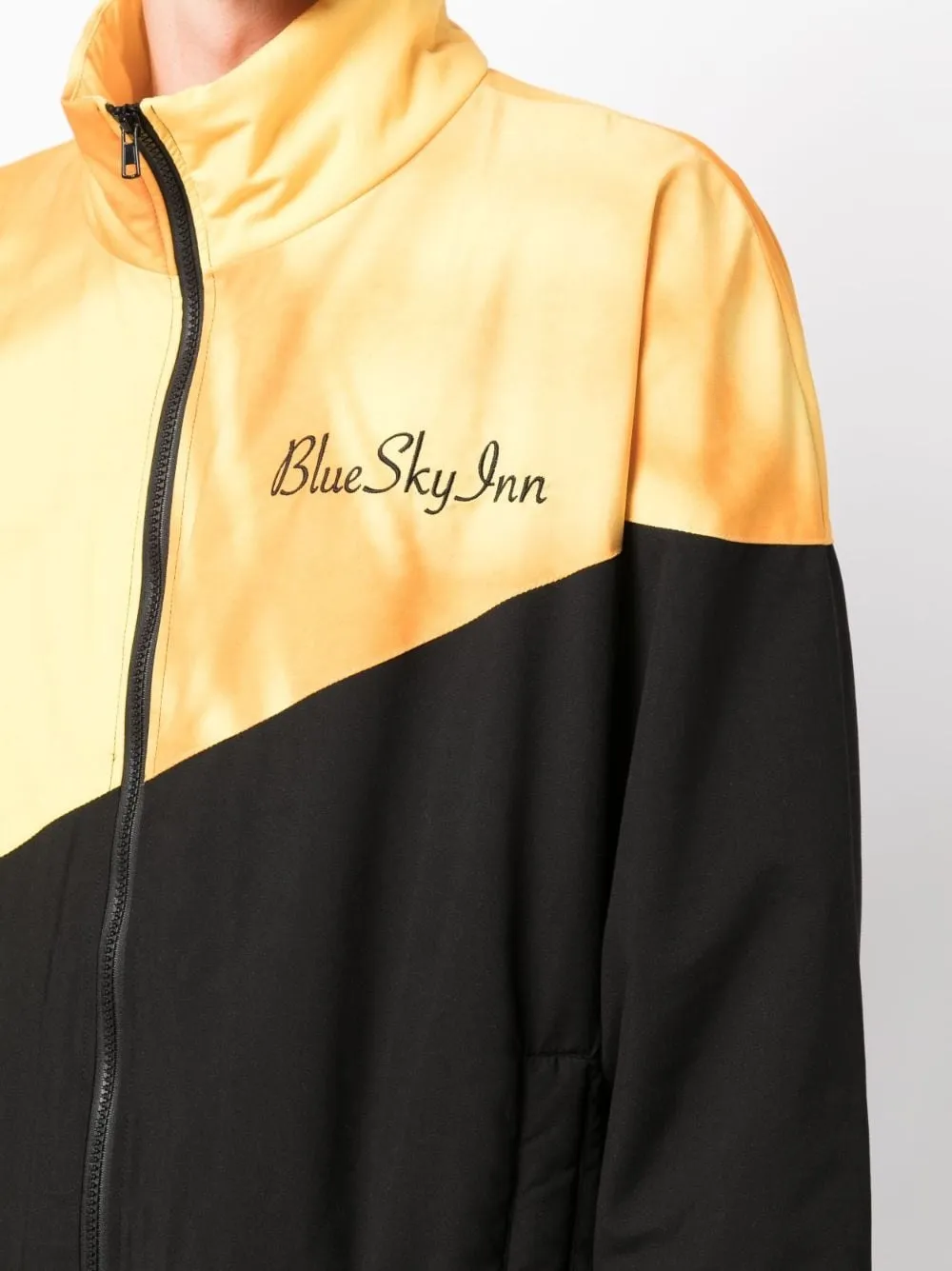 SHADOW EMBROIDERED-LOGO TWO-TONE JACKET