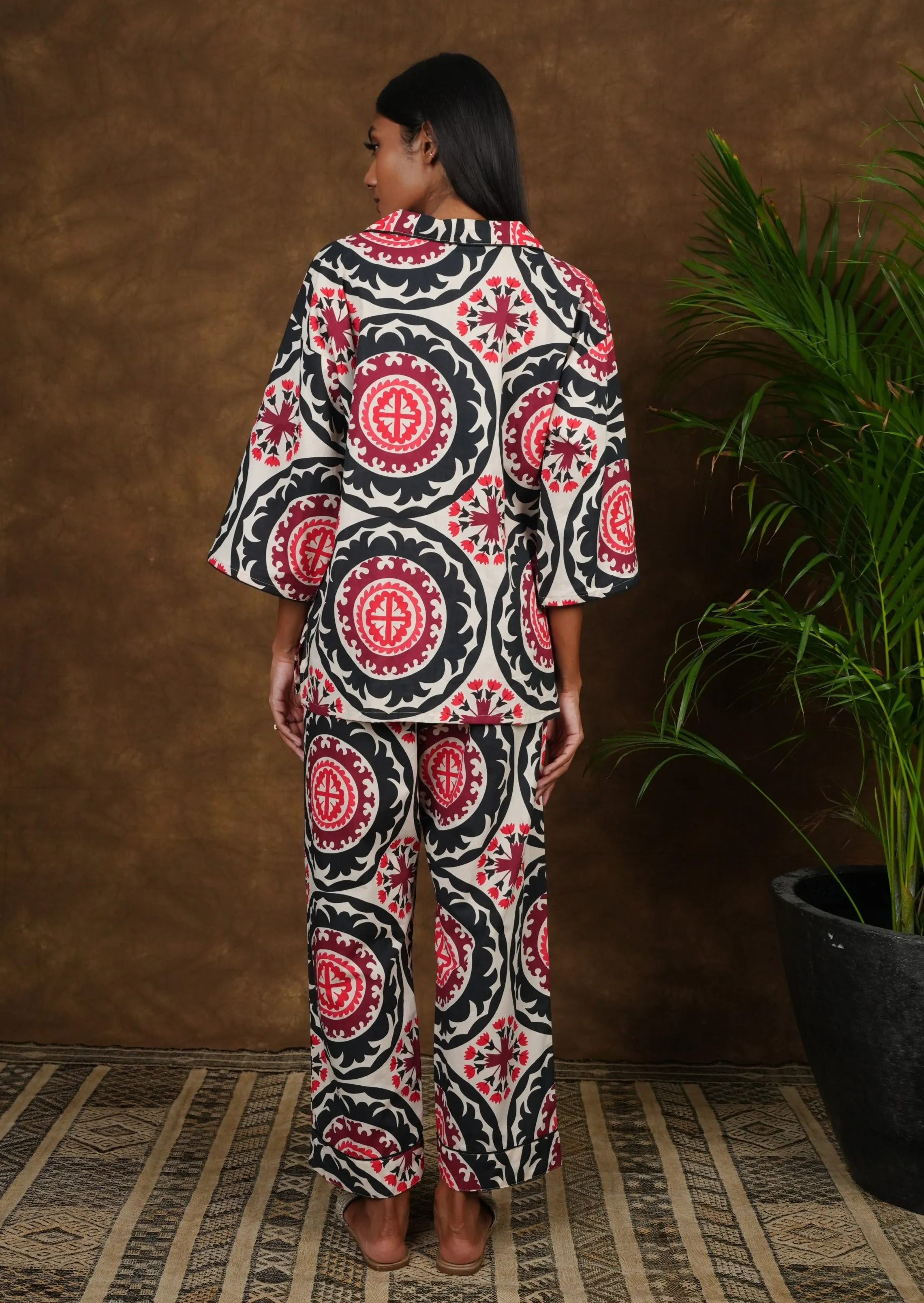 Sharan Boxy PJ 2pc Set - Crimson Suzek