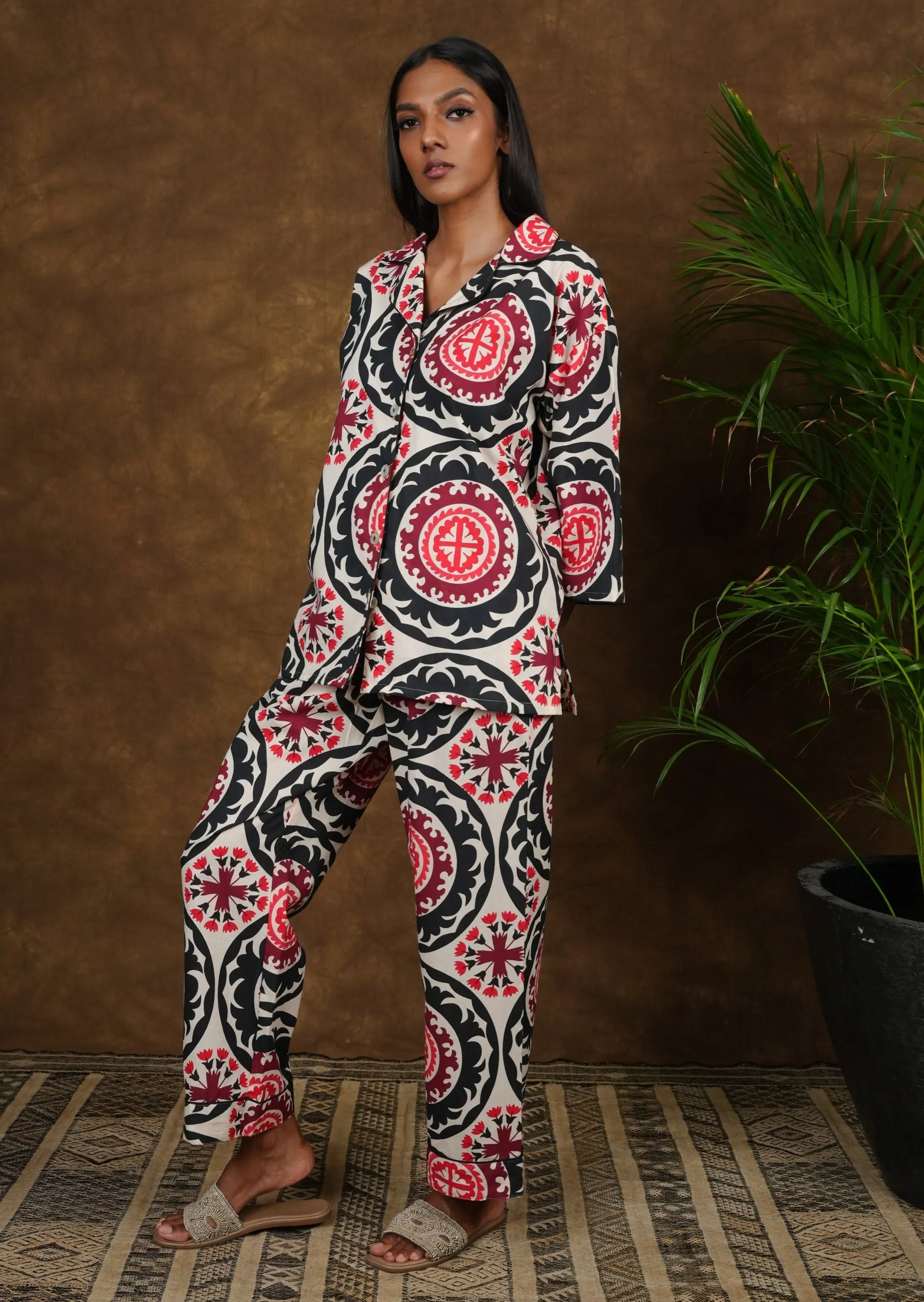 Sharan Boxy PJ 2pc Set - Crimson Suzek