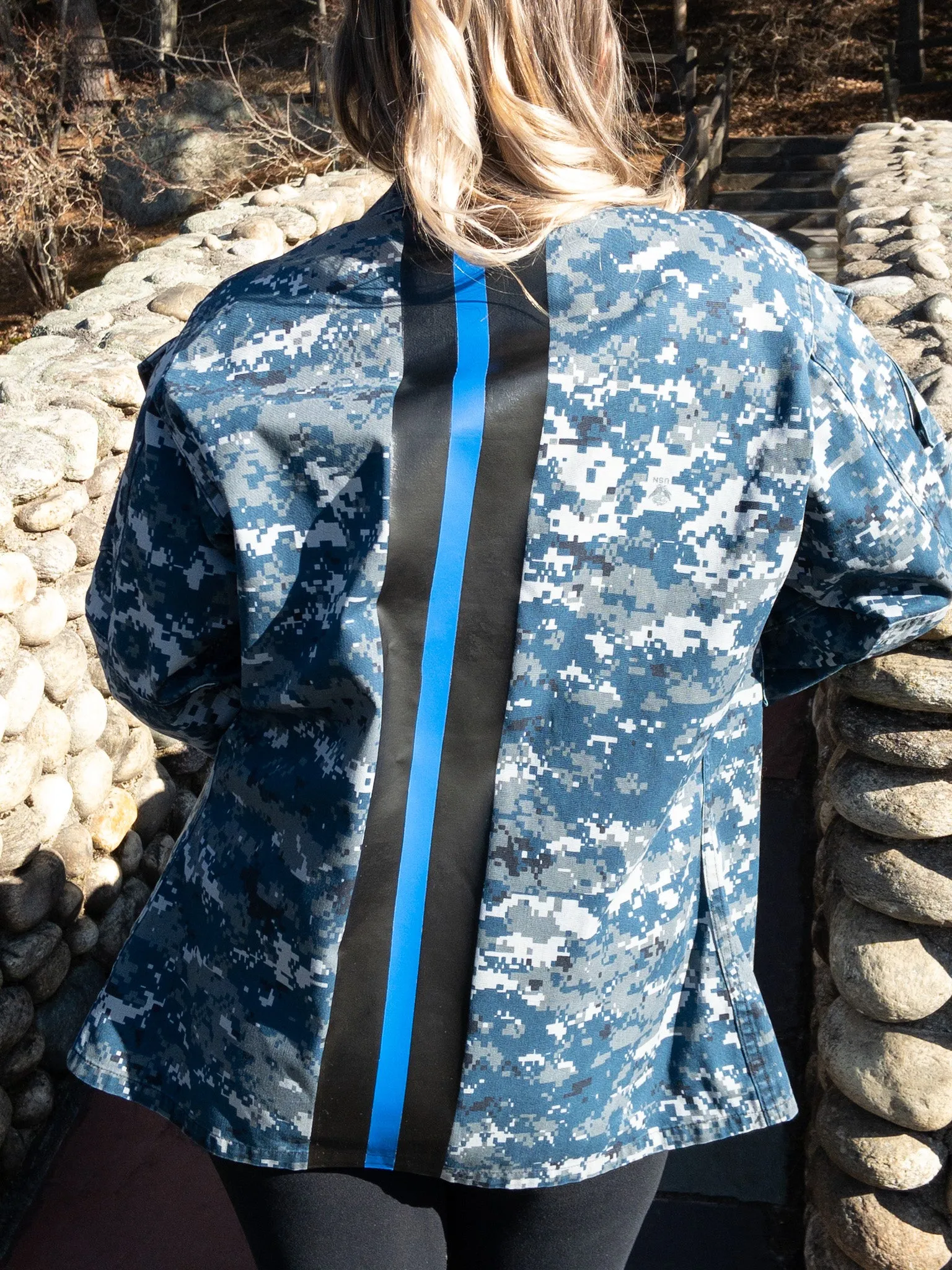 Vintage Thin Blue Navy Camo