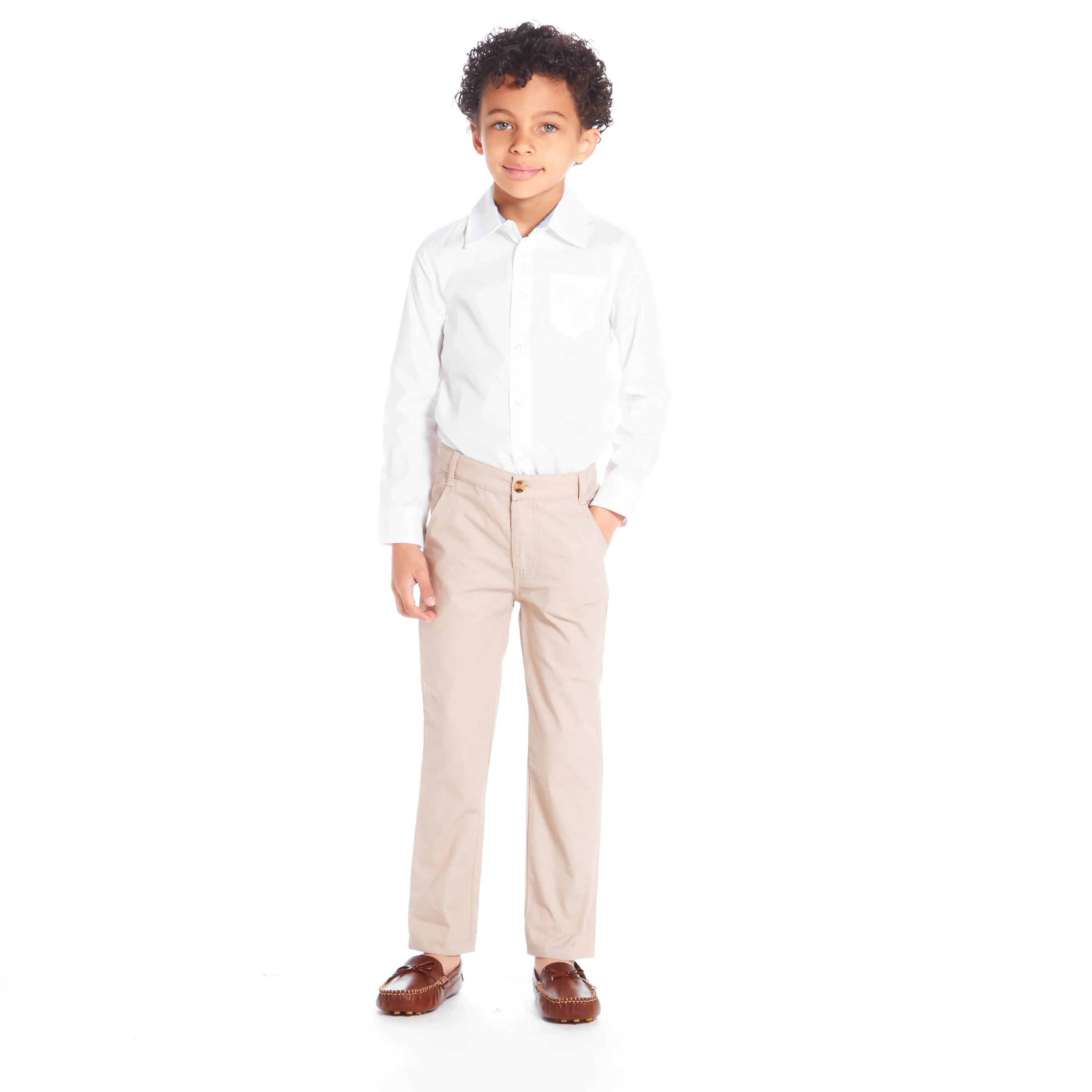 White Poplin Button-down