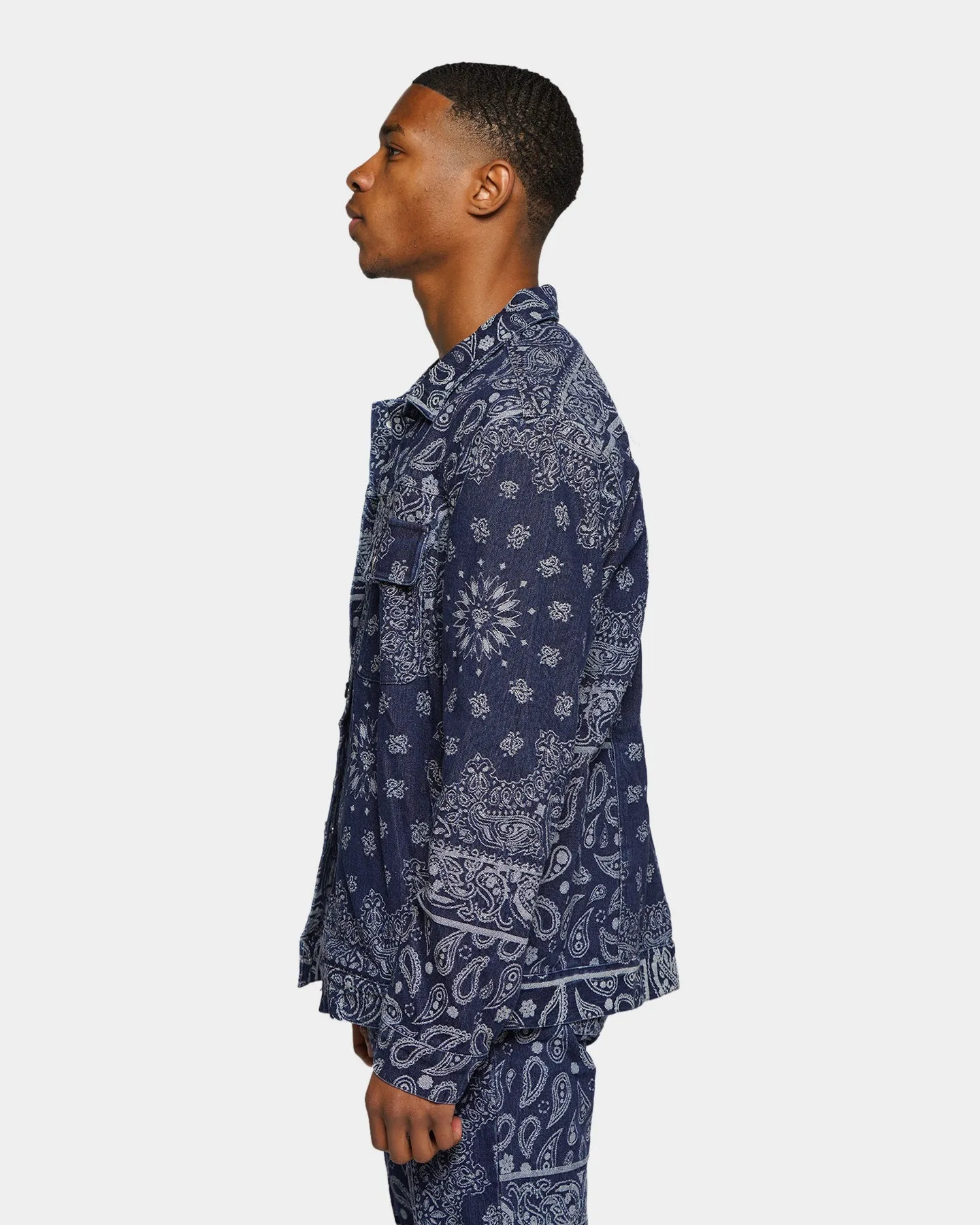 XXIII Cashel Paisley Denim Jacket Blue